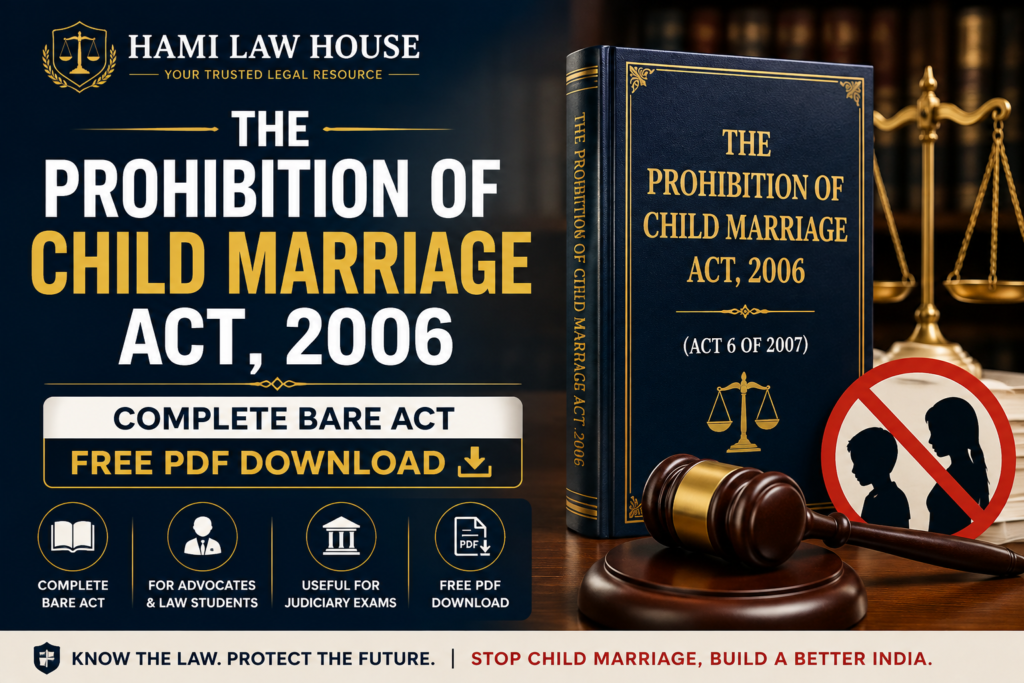 The Prohibition of Child Marriage Act, 2006